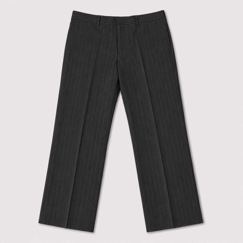 Express Design Studio Producer Mens 36x30 Gray Pinstripe Dress Pants Flat Front